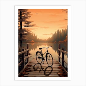 Bicycle On The Bridge Art Print