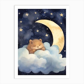 Baby Vole 2 Sleeping In The Clouds Art Print