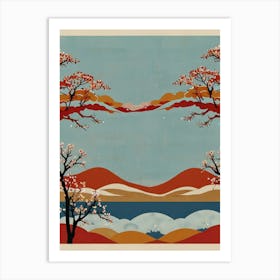 Sakura Trees Art Print