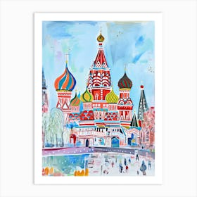 Moscow, Dreamy Storybook Illustration 3 Art Print