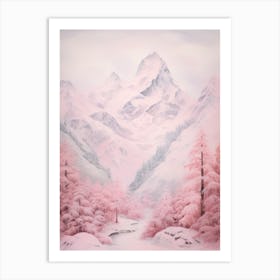 Dreamy Winter Painting Berchtesgaden National Park Germany 2 Art Print