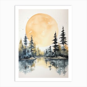 Watercolour Of Sipoonkorpi National Park   Finland 2 Art Print