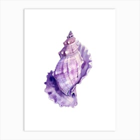 Purple Sea Shell Art Print