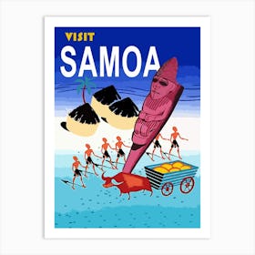 Native Tribe From Samoa Art Print