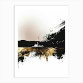 Black And Gold Canvas Print 1 Art Print