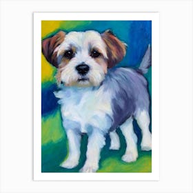 Dandie Dinmont Terrier 2 Fauvist Style Dog Art Print