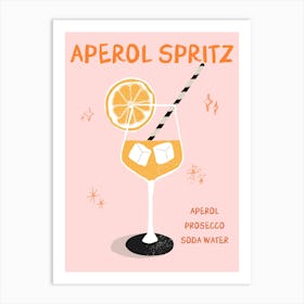 Aperol Spritz Cocktail Print Art Print