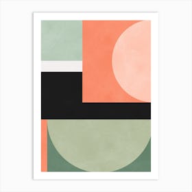 Geometry and boho colors 2 Art Print