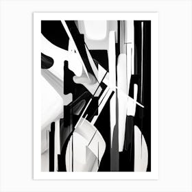 Contrast Abstract Black And White 8 Art Print