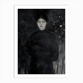 Woman In Black 1 Art Print