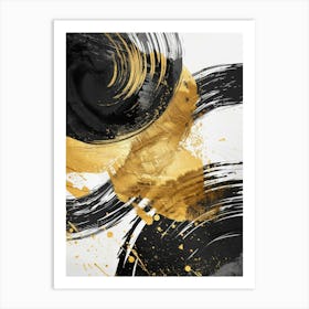 Gold And Black Canvas Print 33 Art Print