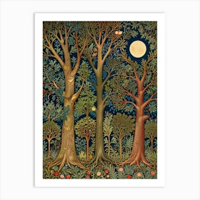 William Morris Night In The Woods 1 Art Print