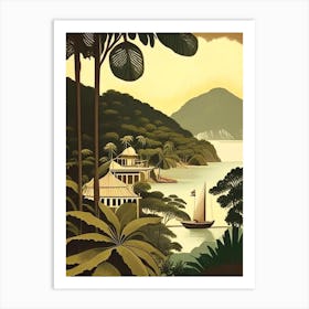 Ilhabela Brazil Rousseau Inspired Tropical Destination Art Print