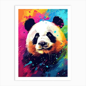Panda Art In Color Field Painting Style 3 Art Print