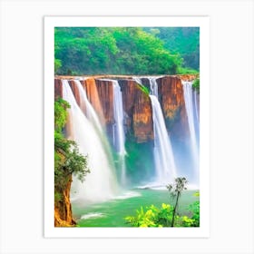 Anisakan Falls, Myanmar Majestic, Beautiful & Classic (3) Art Print