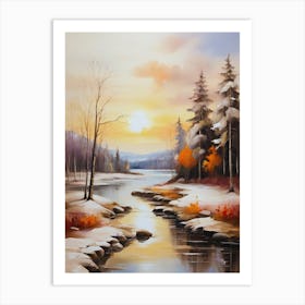 Sunset By The River 10 Art Print