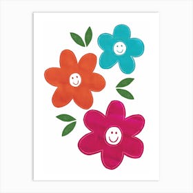 Happy Flowers Art Print