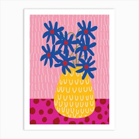 Flowers Retro 2 Art Print