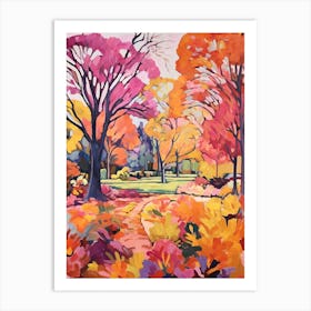 Autumn Gardens Painting Royal Botanic Gardens Sydney 5 Art Print