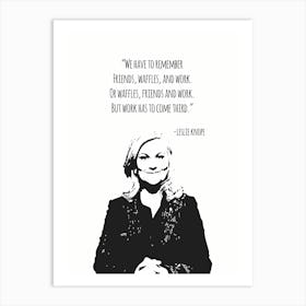 Leslie Knope Life Quote Art Print