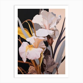 Flower Illustration Iris 1 Art Print