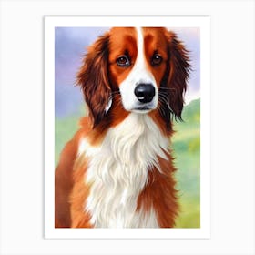 Nederlandse Kooikerhondje Watercolour Dog Art Print