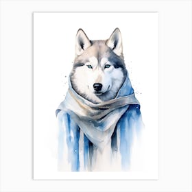 Siberian Husky Dog As A Jedi 1 Art Print