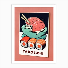 Tako Sushi Art Print