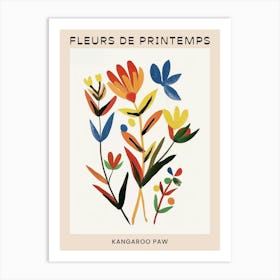Spring Floral French Poster  Kangaroo Paw 4 Art Print