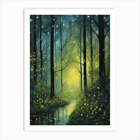 Fireflies In The Forest 7 Poster