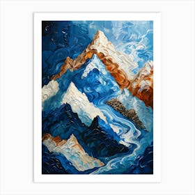 Mountain Landscape Painting 1 Art Print