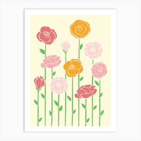 Happy Flowers Art Print