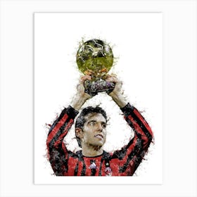 Ricardo Kaka Ac Milan Watercolor Art Print