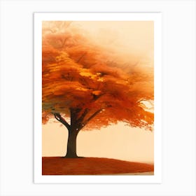 Fall Tree, Reddish, Autumn Collection Art Print