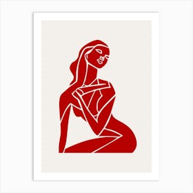 Abstract Red Figure 1 Art Print