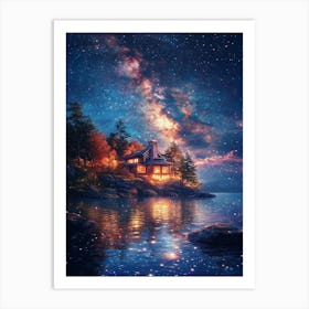 House On The Lake 4 Art Print