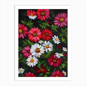 Daisies Still Life Oil Painting Flower Art Print