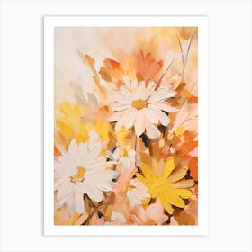 Fall Flower Painting Daisy 3 Art Print