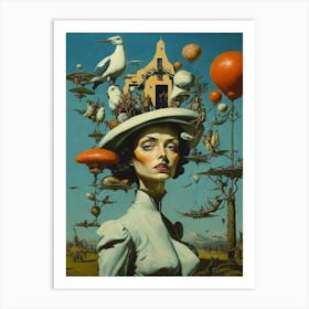 Woman In A Hat Art Print