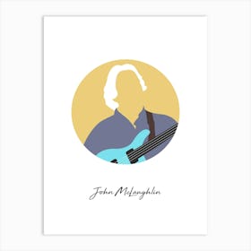 John Mclaughlin Guitarist Minimalist Art Print