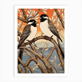 Art Nouveau Birds Poster Common Tern 1 Art Print