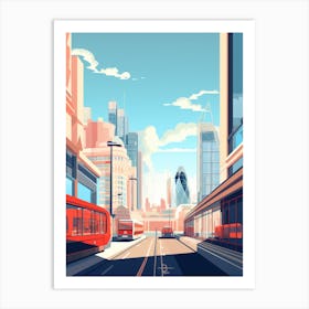 City Of London Retrofuturism3 4x Art Print