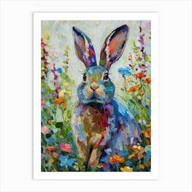 Harlequin Rabbit Painting 4 Art Print