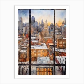 Winter Cityscape New York City Usa 5 Art Print