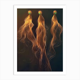 Three Wavy Hairs Art Print