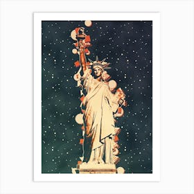 Liberty At Night Art Print