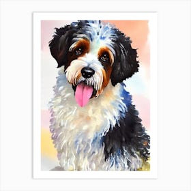 Portuguese Water Dog 3 Watercolour Dog Art Print