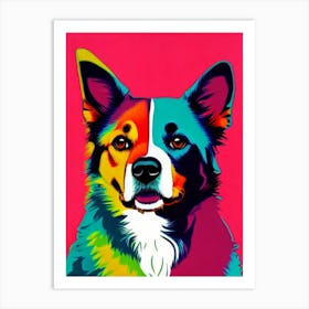 Border Collie Andy Warhol Style Dog Art Print