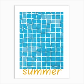 Summer In The Pool 1 Art Print