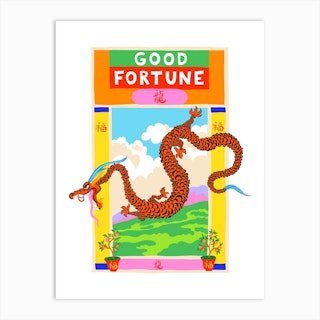 Good Fortune Dragon Art Print